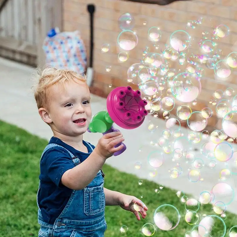 Sonnenblumen-Blasenmaschine, musikalische Sonnenblumen-Blasengebläse-Maschine für Kinder, 8-Loch-Blasenmacher-Maschine für Kinder, elektrisch