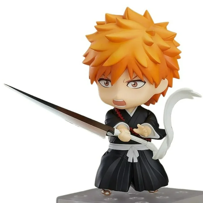 

Фигурка аниме-персонажа Ичиго Куросаки (10 см) из Bleach, коллекционная модель, игрушка-кукла в коробке, украшение для рабочего стола, подарок на день рождения