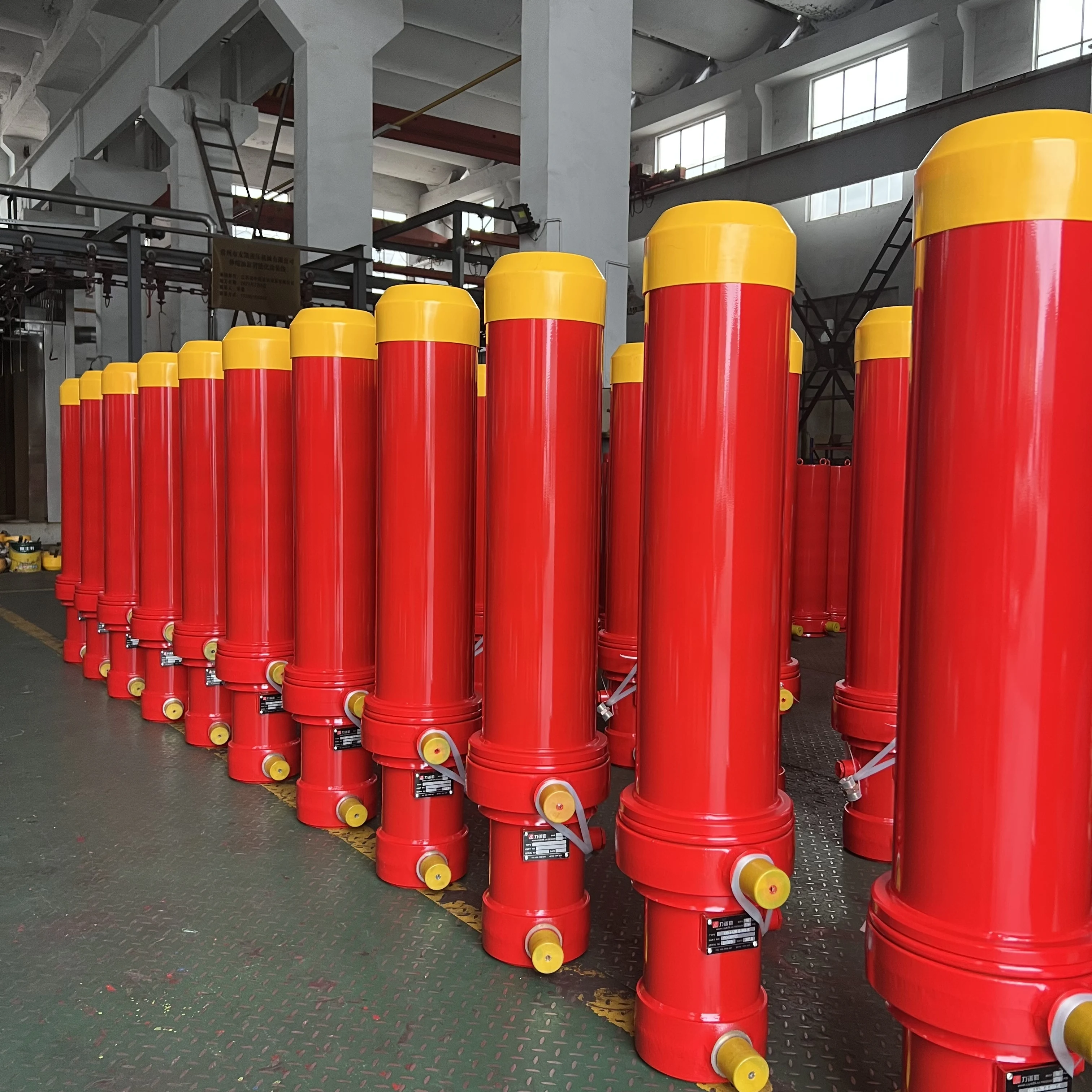 For Custom Telescopic Type 3-5 Stage Large Single Acting Front End Hydraulic Oil Cylinder Hard Chrome Plated 25-120 Ton Capacity