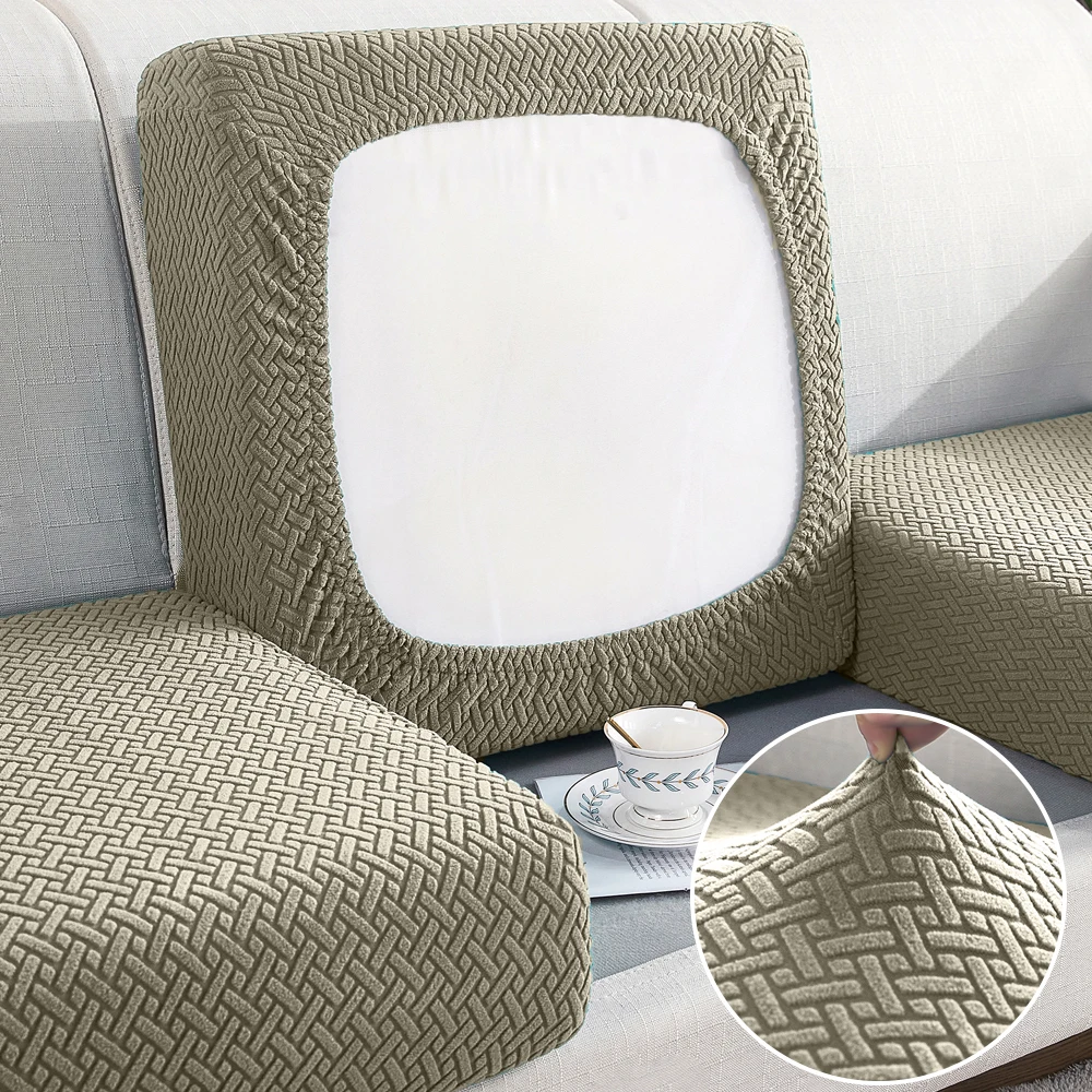 Thick Sofa Cushion Covers for Living Room Elastic Jacquard 1/2/3/4 Seater Sofa Seat Cover L-shaped Corner Airchair Seat Cover