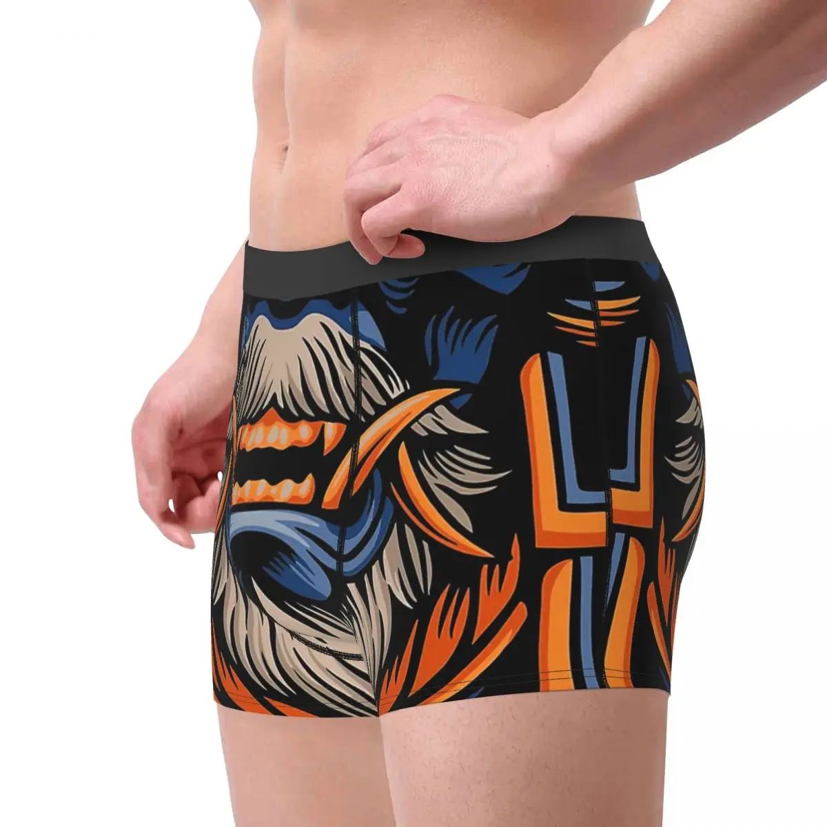 Yokai Oni Hannya Masked Beard Samurai Skull Underpants Breathbale Panties Male Underwear Print Shorts Boxer Briefs