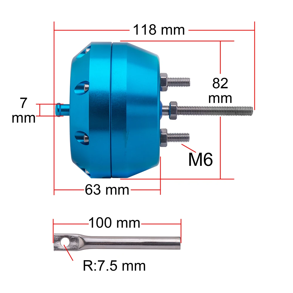 AZ-Adjustable Auto 2.00" Billet Aluminum Turbo Actuator Wastegate For ford COLLINS -31 ACTUATOR Escort Rs Cosworth blow off valv - view 6