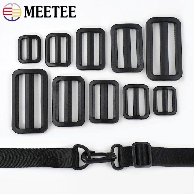 10/20/30Pcs 20-50mm Plastic Buckles for Bag Strap Webbing Belt Tri Glide Adjuster Slider Handbag Clasp Hooks DIY Accessories