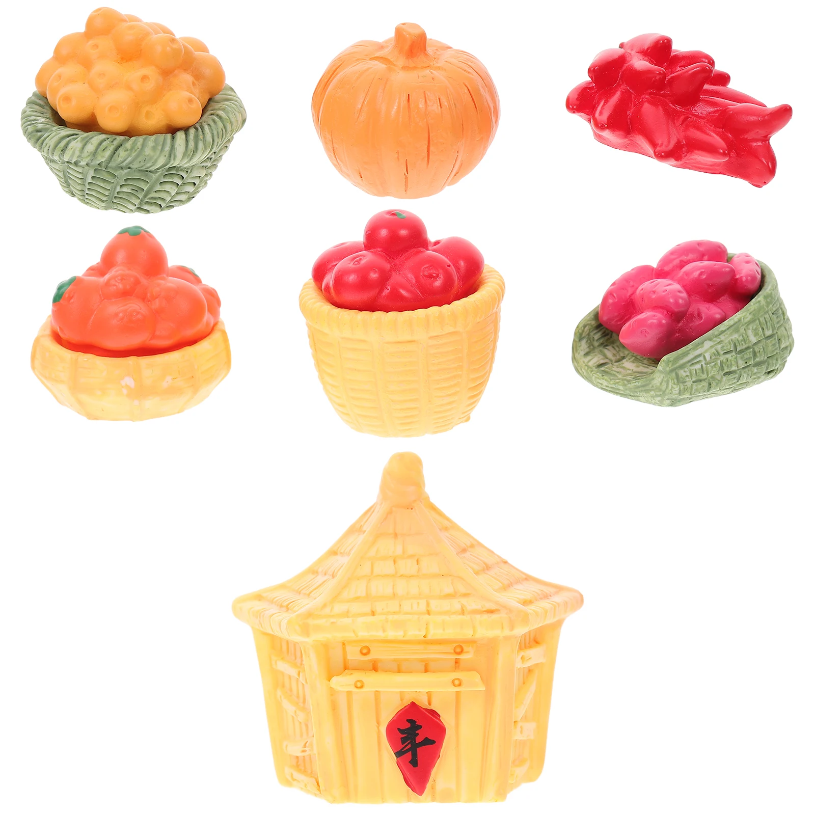 

1Set Micro-Landscape Prop Creative Realistic Fruit Vegetables Artificial Vegetables Fall Office Decor Dollhouse Thanksgiving