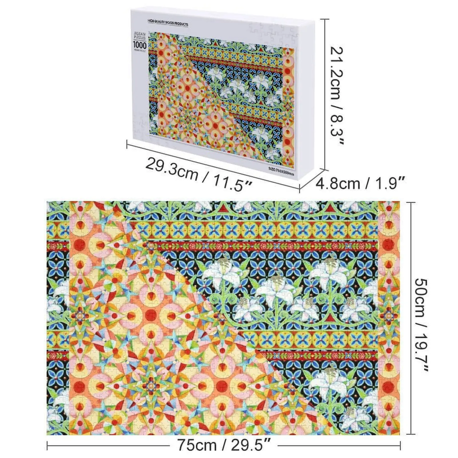 Tangerine Confetti Lilies Jigsaw Puzzle Woods For Adults Toys For Children Baby Wooden Custom Wooden Gift Puzzle