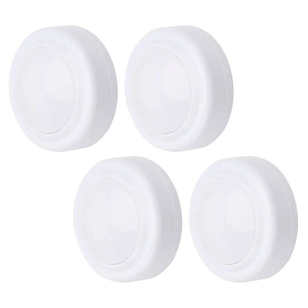 4 قطع تعمل باللمس ضوء الليل بقيادة مصباح لاسلكي بالطاقة لخزانة خزانة غرفة النوم غرفة المعيشة صديقة للعين مريحة