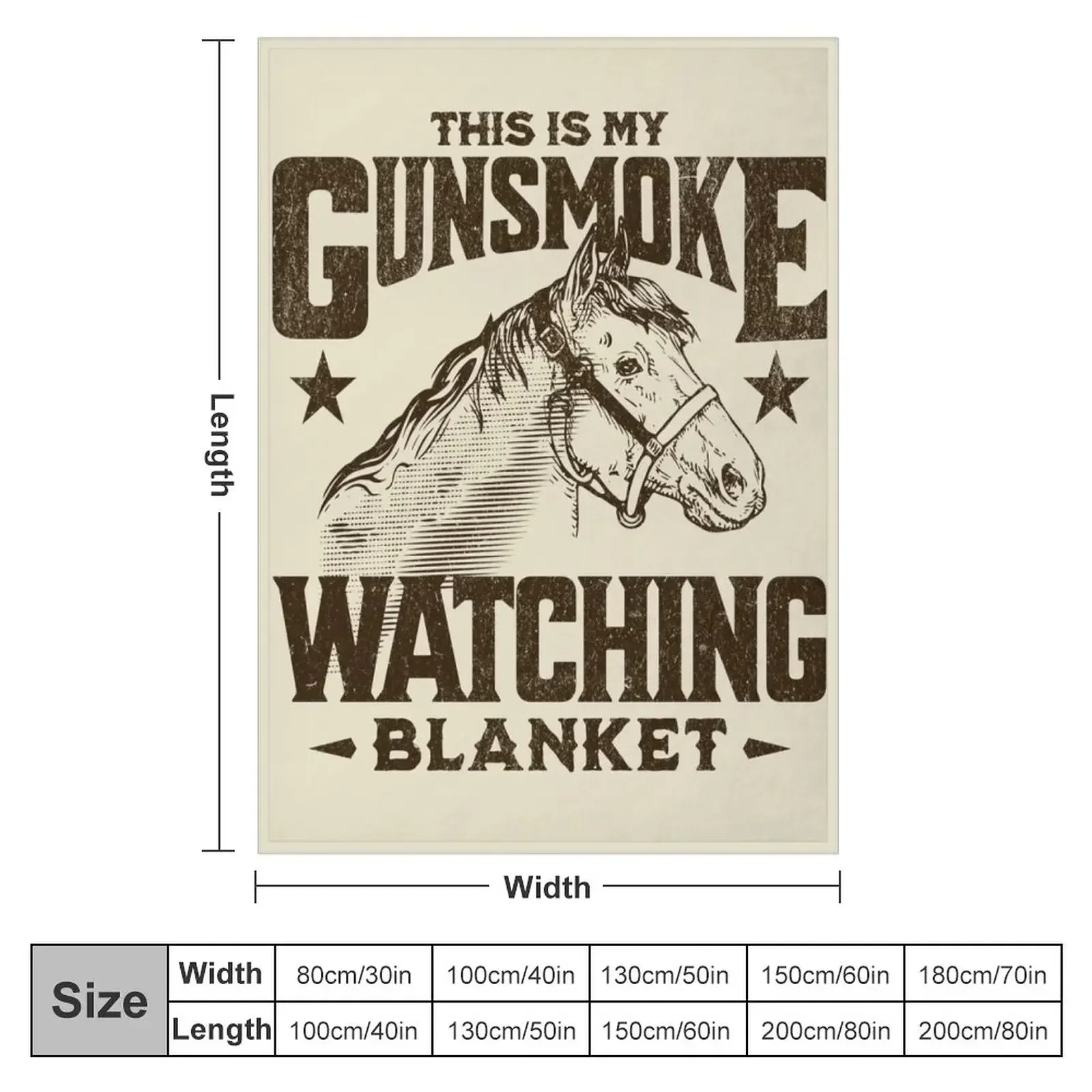 This Is My GUNSMOKE Watching Blanket | Funny Retro TV Throw Blanket Beautifuls Loose Flannels Blankets