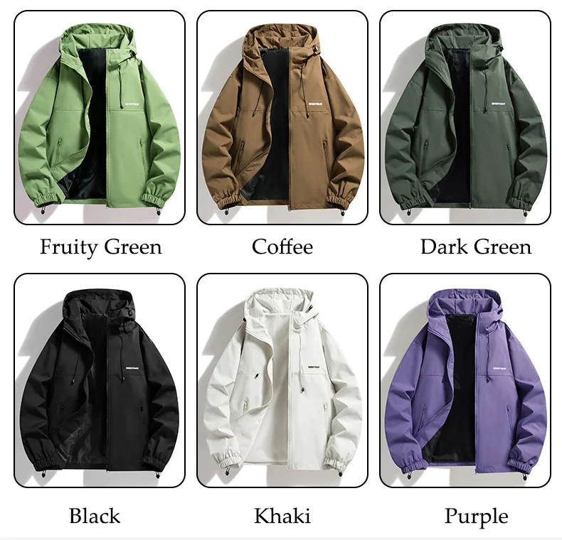 Unisex-Wanderjacken, wasserdicht, winddicht, für Frühling und Herbst, Trekkingjacke, Damen-Windjacke, Outdoor-Angel- und Campingjacke, Paarjacken. – Detail 7