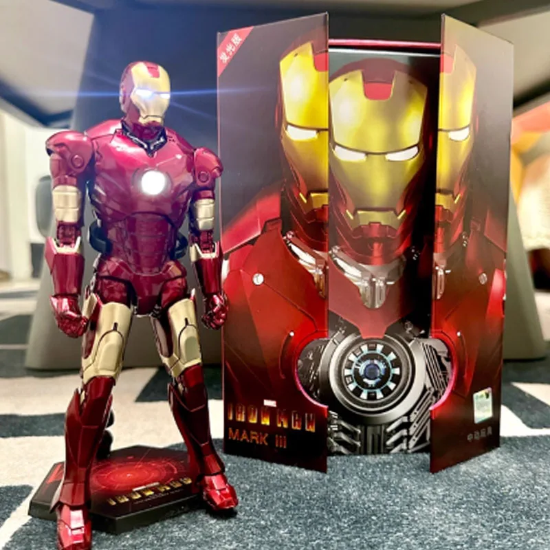 

Official Marvel 10th Anniversary Iron Man Buildable Action Figure Collectible Model Decoration Boys Kids Birthday Gift