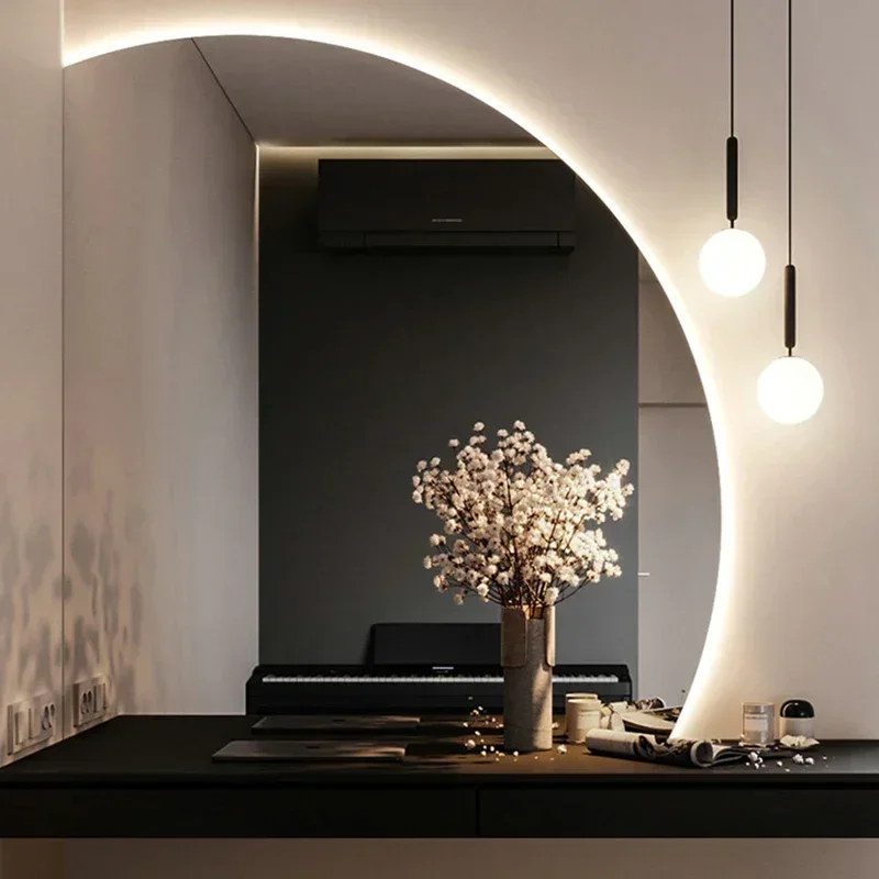 

Smart Bathroom Bath Mirror Cabinet Wall Mounted Shower Cosmetic Self Haircut Girl Bath Mirror