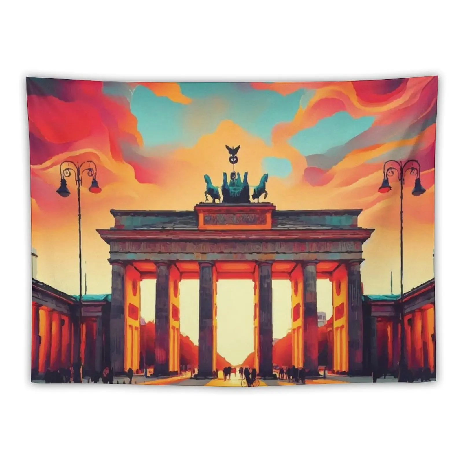 

Brandenburg Gate at Sunset Tapestry Wallpaper Bedroom Room Aesthetic Wall Decorations Tapestry