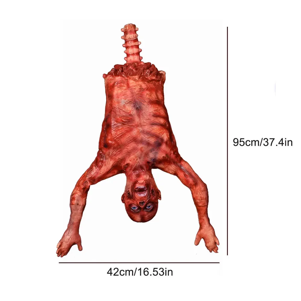 Bloody Halloween Cut Off Corpse Spooky Hanging Ghosts Latex Human Dead Body Parts Haunted House Decoration Horror Party Prop