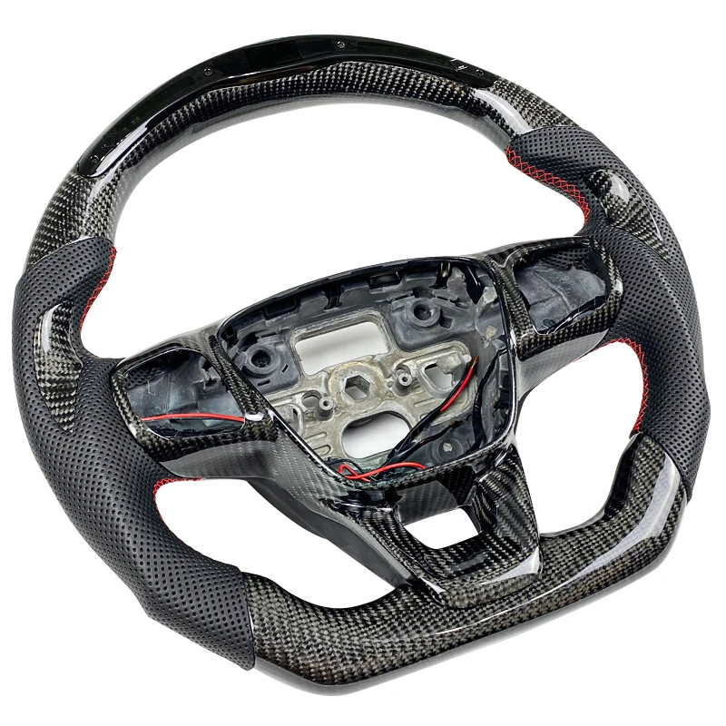 

Real Carbon Fiber Light Emitting Diode Performance Steering Wheel Compatible with MK7