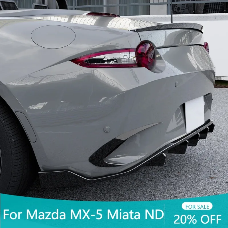 

For Mazda MX-5 Miata ND 2016-2025 Car Rear Bumper Splitter Side Spoiler Air Vent Wind Knife Body Kits