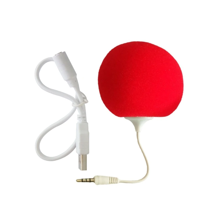 Mini altoparlante Aux da viaggio portatile altoparlante a sfera carino cablato-con Jack per cuffie da 3.5mm regalo per i compagni di classe Besties