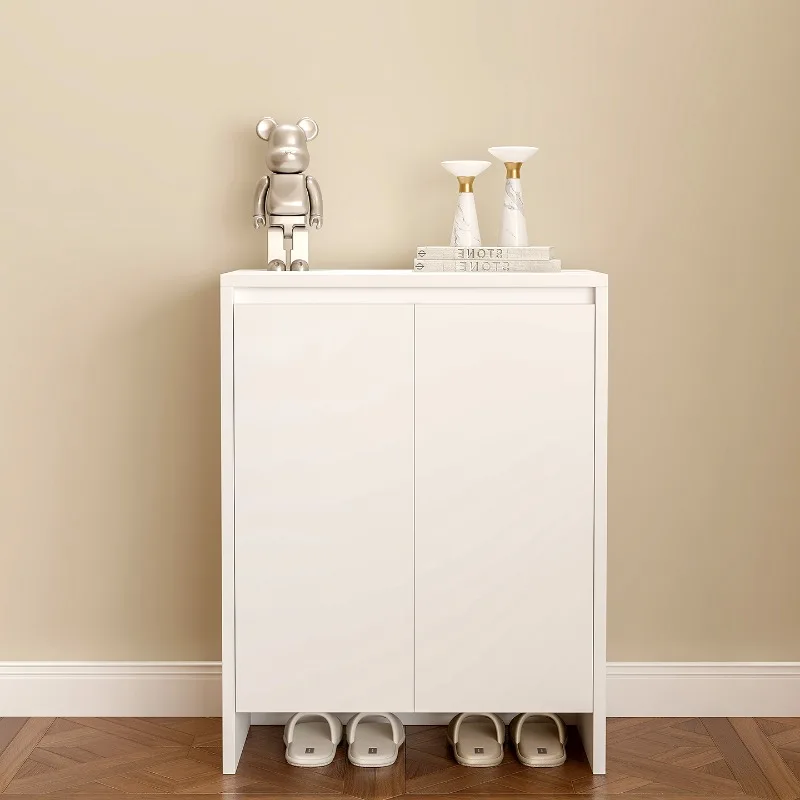 Factory Supply Slanted Shoe Storage Cabinet with Adjustable Compartments for Residential Projects