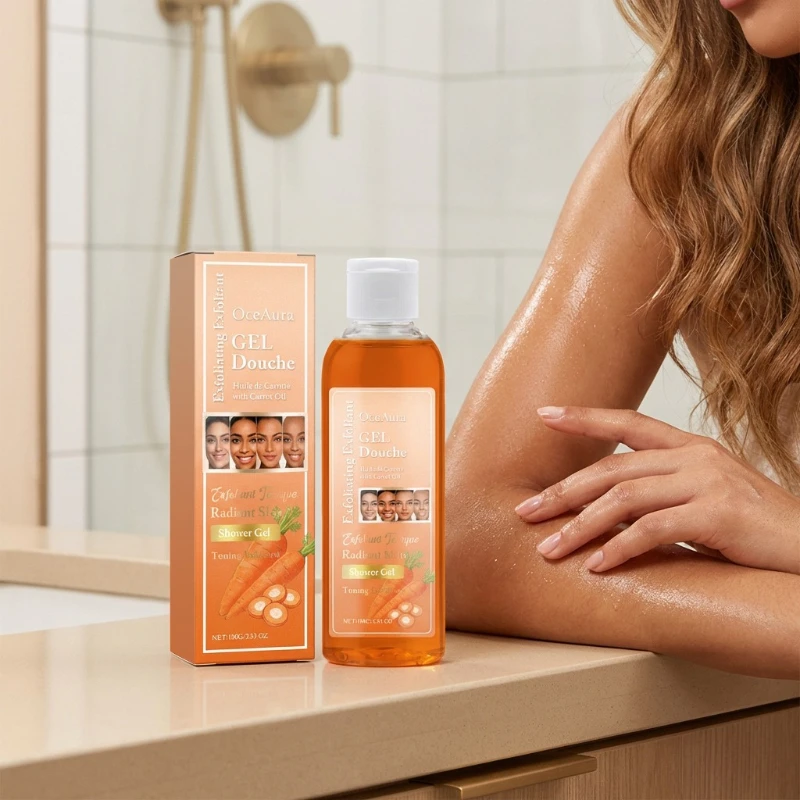 Carrot Brightening Body Wash, Gently Cleansing Body Skin Brightening Fine Moisturizing Body Wash