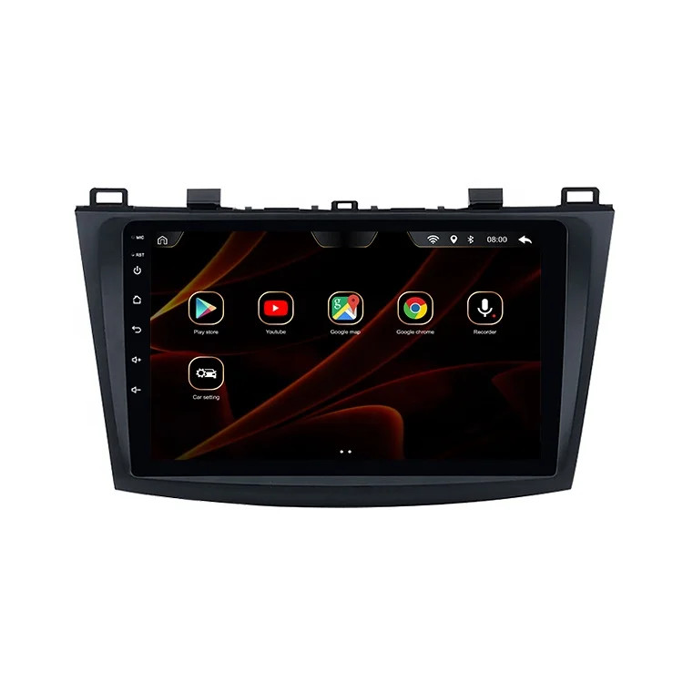 MAZDA 3 (9INCH) Source Factory Car Sterheo Android Radio DVD Player Made in China 7 Colors Key Lights Mazda 3 2010 Dashboard 9