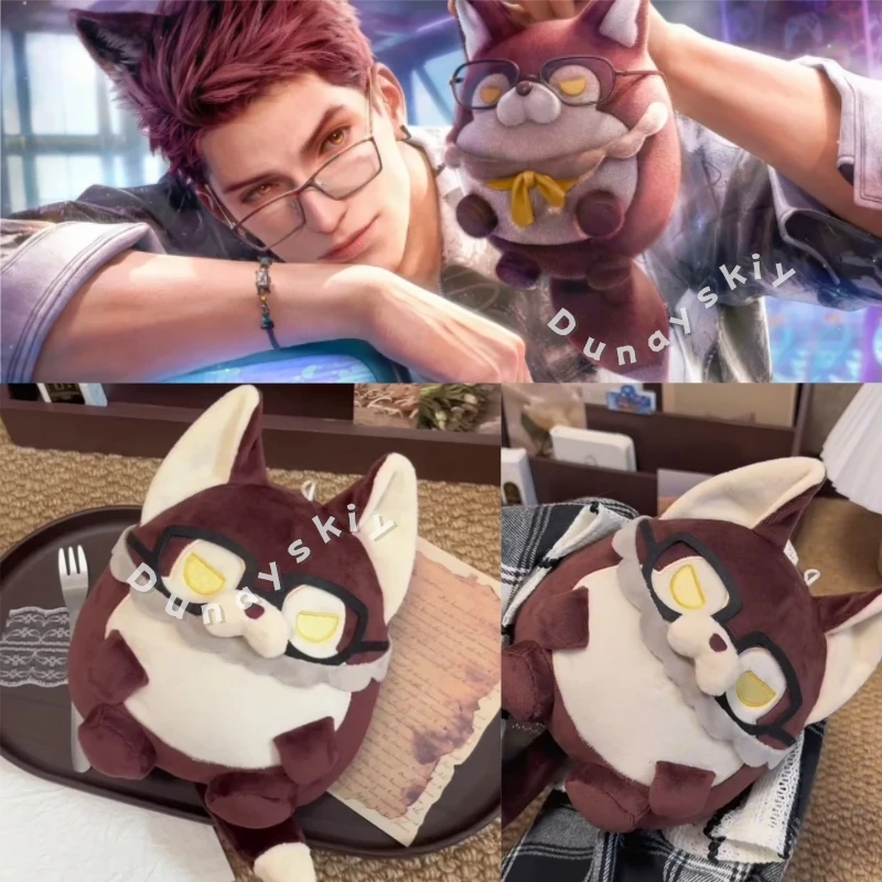 Valko Fan-made 15cm Round Wolf Bobo Cotton Pendant Plush With Ears And Tail Love And Deepspace Halloween Cos Game Fan Gift