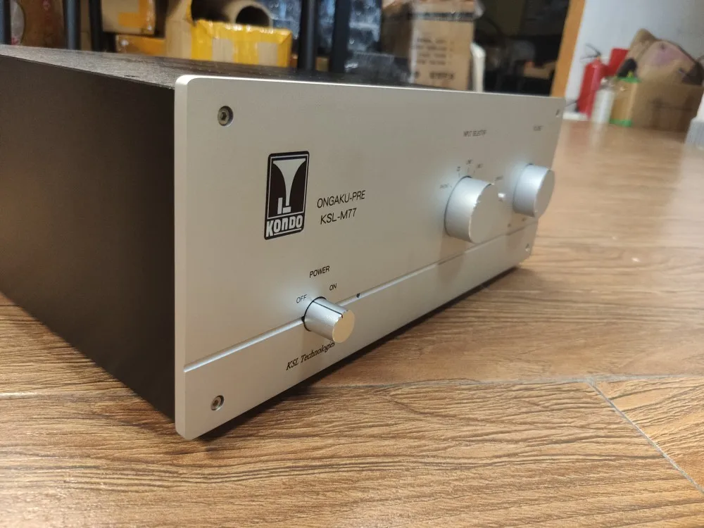 HiFi الألومنيوم مكبر للصوت الهيكل المضخم حالة فونو صندوق 430x175x340 مللي متر ل KONDO M77 Preamp