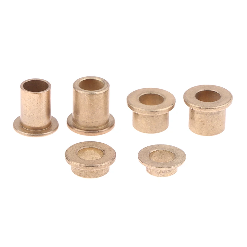 5Pcs Flange Bushing Copper Sleeve Inner Diameter 8MM Powder Metallurgy Oil Bearing With Edge Step Shoulder