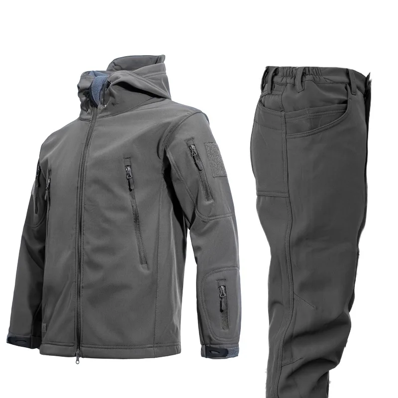 

New Style Waterproof Hiking Jacket Men's Set - Men's Winter and Autumn Thick-fabric Jacket - Soft Shell Coat for Hiking