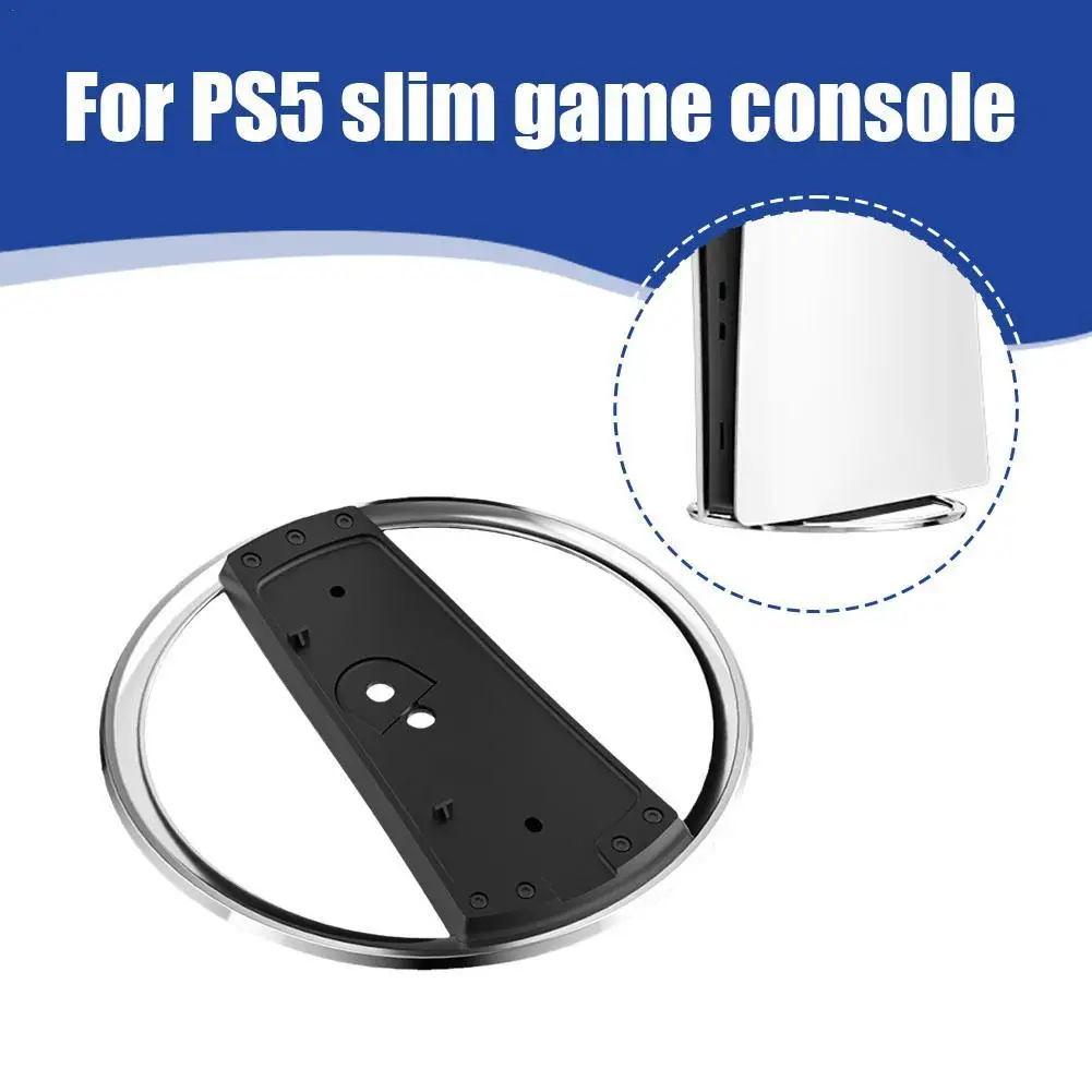 Universal For Ps5 Slim Vertical Stand Black PC Metal Game Console Base Bracket Breathable Ventilation Dustproof Mesh Case Cover