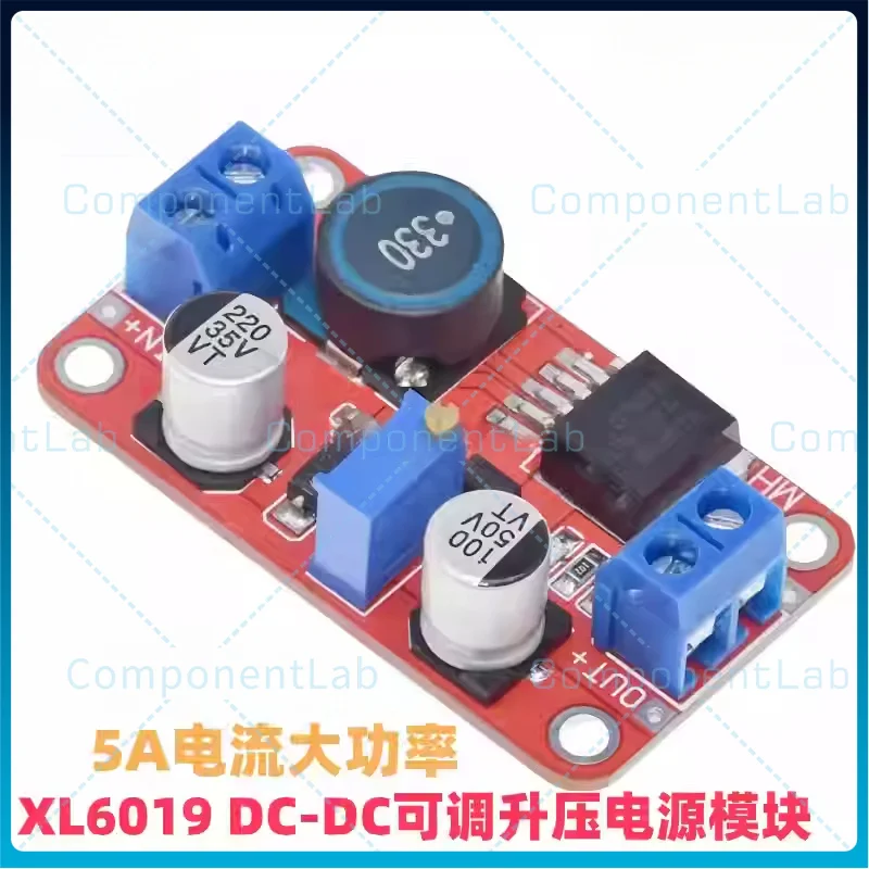 5-25pcs XL6019 DC-DC Adjustable Boost Power Module 5A High Current, High Power Upgraded Version of XL6009LM2577