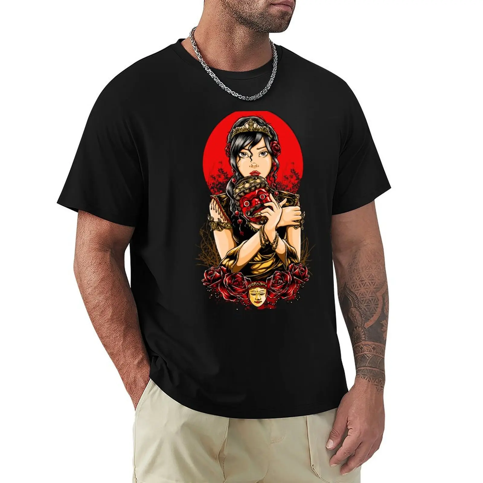 

Traditional Culture Girl T-Shirt Short sleeve tee blacks mens graphic t-shirts big and tall