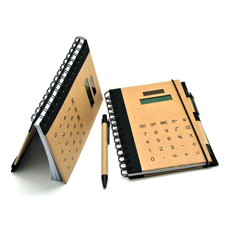 Ledger Calculator Notebook Calculator Combo with Pen Solar Student Finance Applicable Large Screen Business Gift Calculator