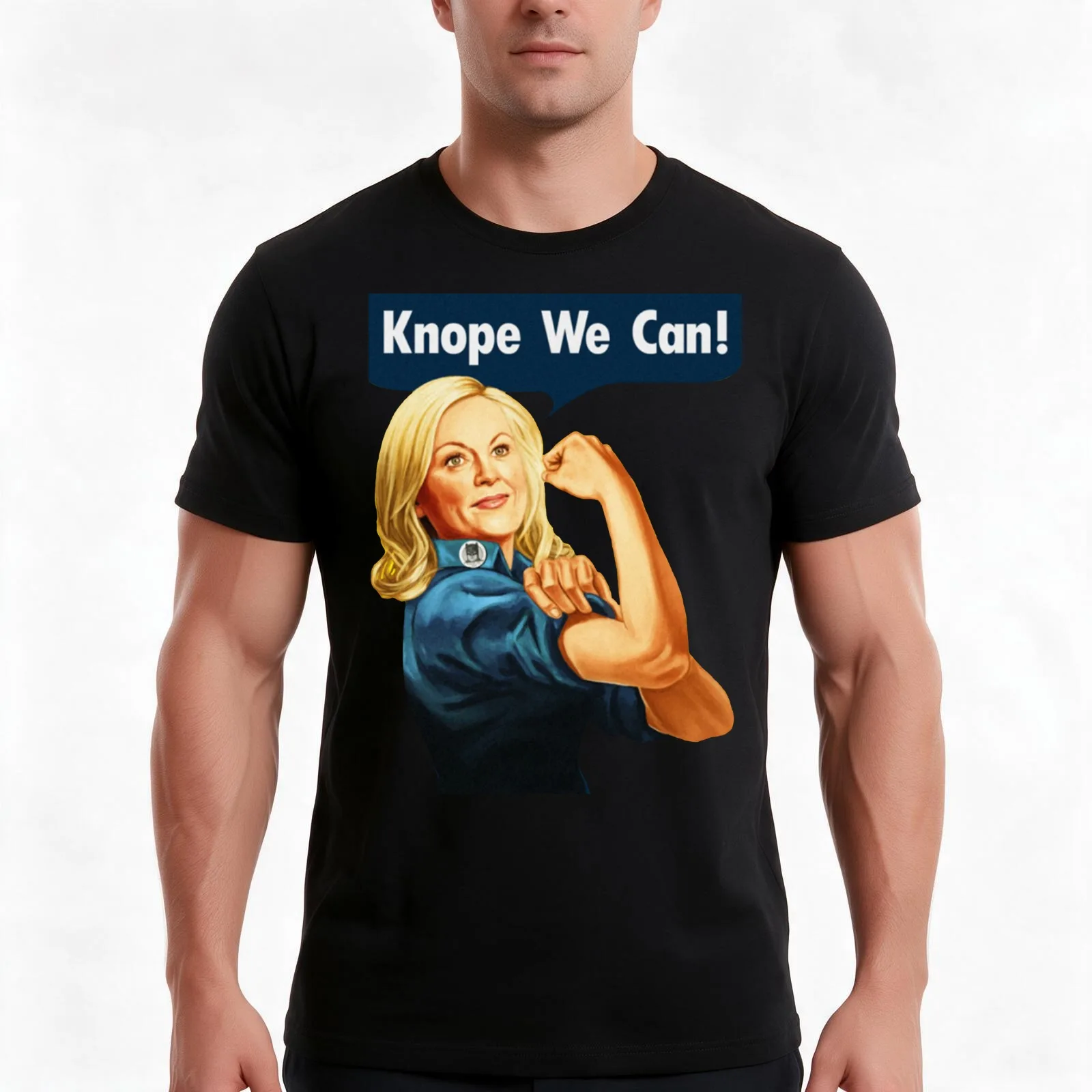 Parks & Recreation // Knope We Can! T-Shirt, Summer Casual Cotton Tee, Oversized Streetwear Tops, Vintage Graphic Print