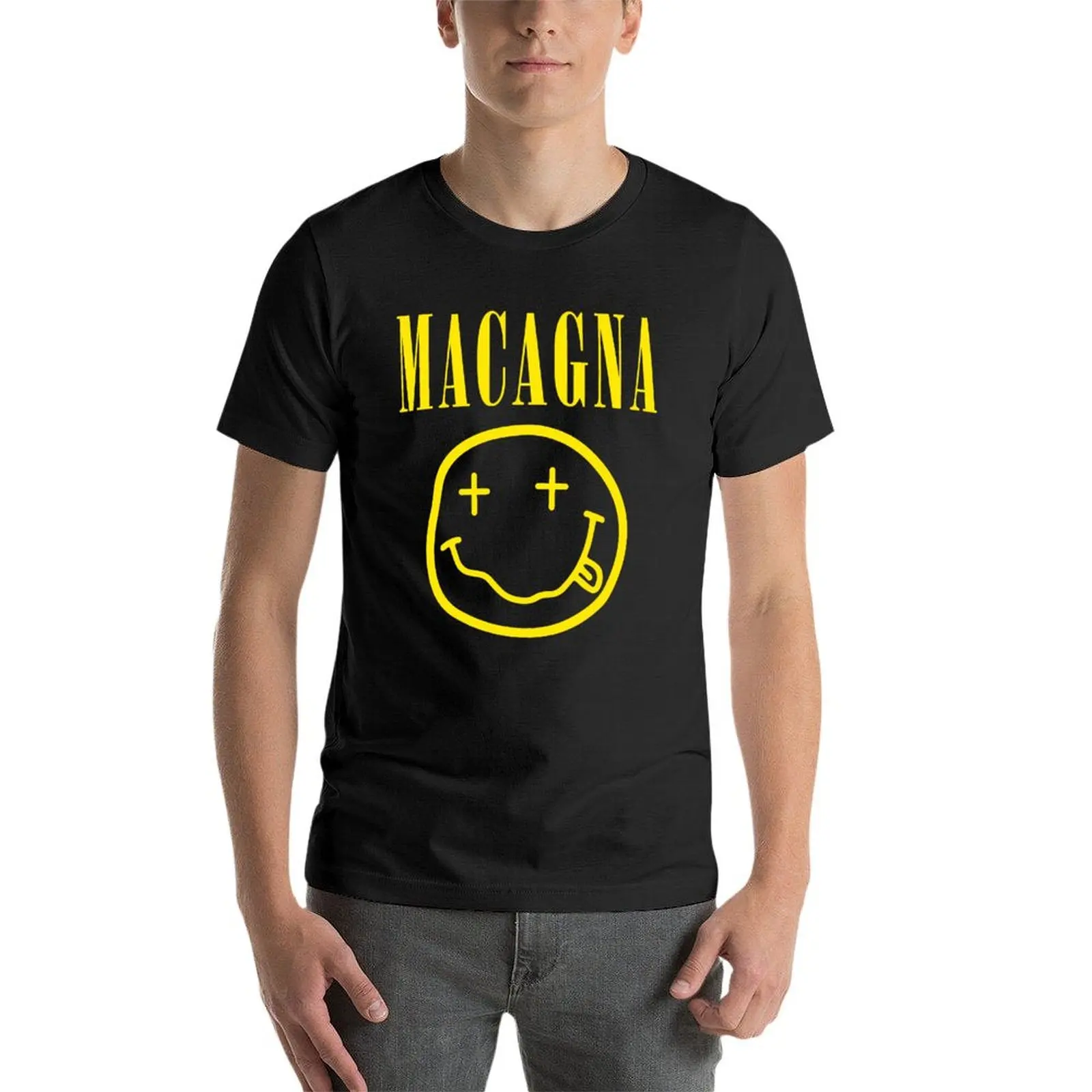 Macagna-tpmp Tシャツ男の子、動物プリント、特大、綿、グラフィック用