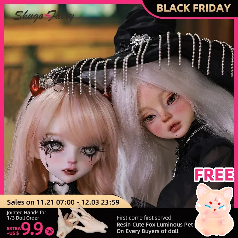 ShugaFairy Satani Lilith 1/4 Bjd Doll Halloween Witch Demon Style Darker Party High Quality Ball Jointed Dolls Toys