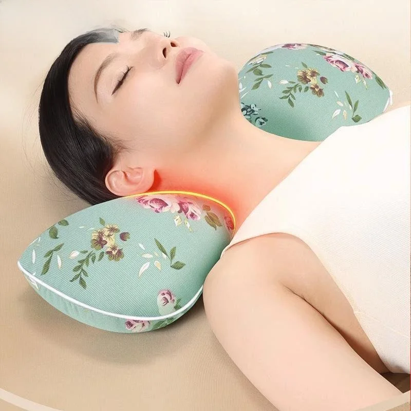 Mugwort Neck Pillow Bone Shaped Sleep Aid Beauty Salon Herbal Fill Hard Support Office Use Children Single Person Bedding
