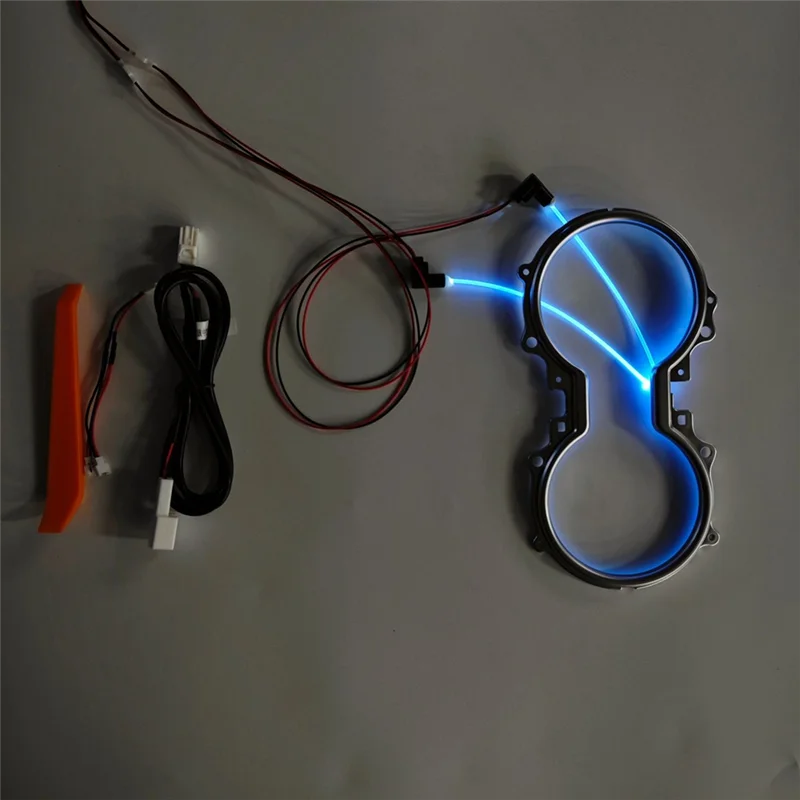 LED حامل الكأس ضوء الجليد الأزرق سيارة مصباح داخلي لتويوتا هايلاندر XU70 2020-2024 جو الإضاءة