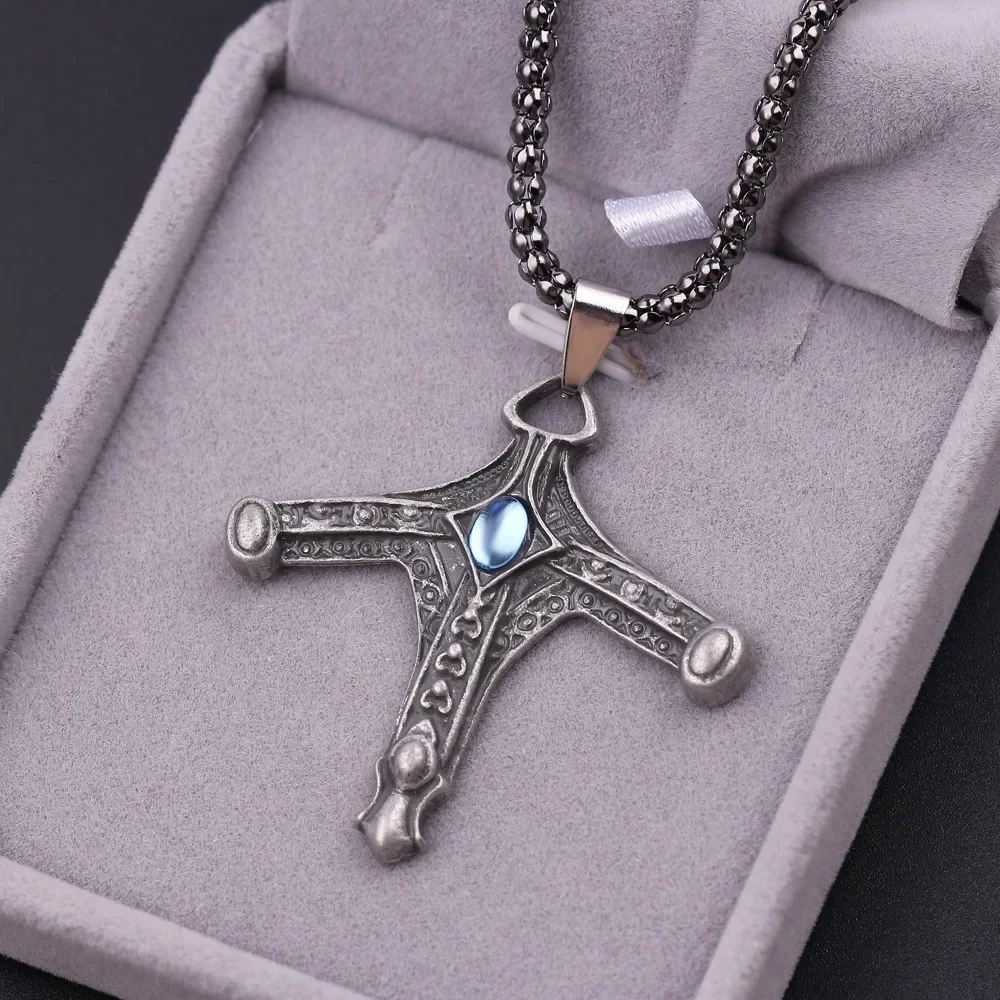 Game Bloodborne Jewelry Necklace Vintage Cross Necklace Pendants For Men Amulet Necklace Masculino Collar Wholesale