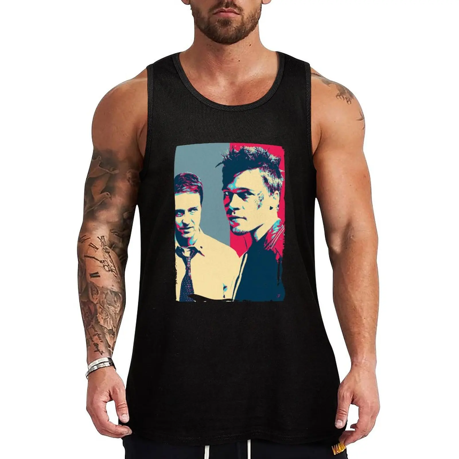 

Fight Club Revisited - Tyler Durden and The Narrator Tank Top gym clothes man fitness men clothing male top vest for men