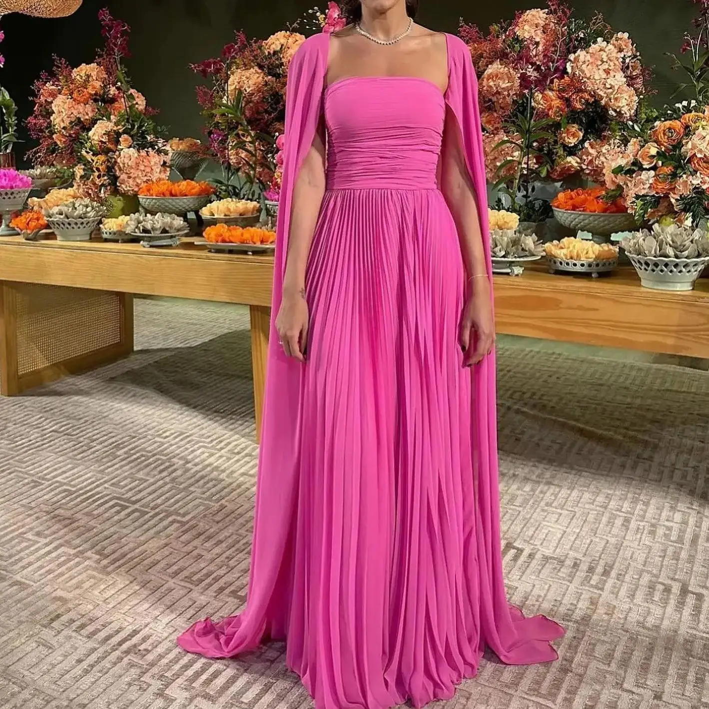 Aileen Shawl Chiffon Elegant Dress Woman 2024 Dresses for Special Events Evening Gown Ball Gowns Prom Customized