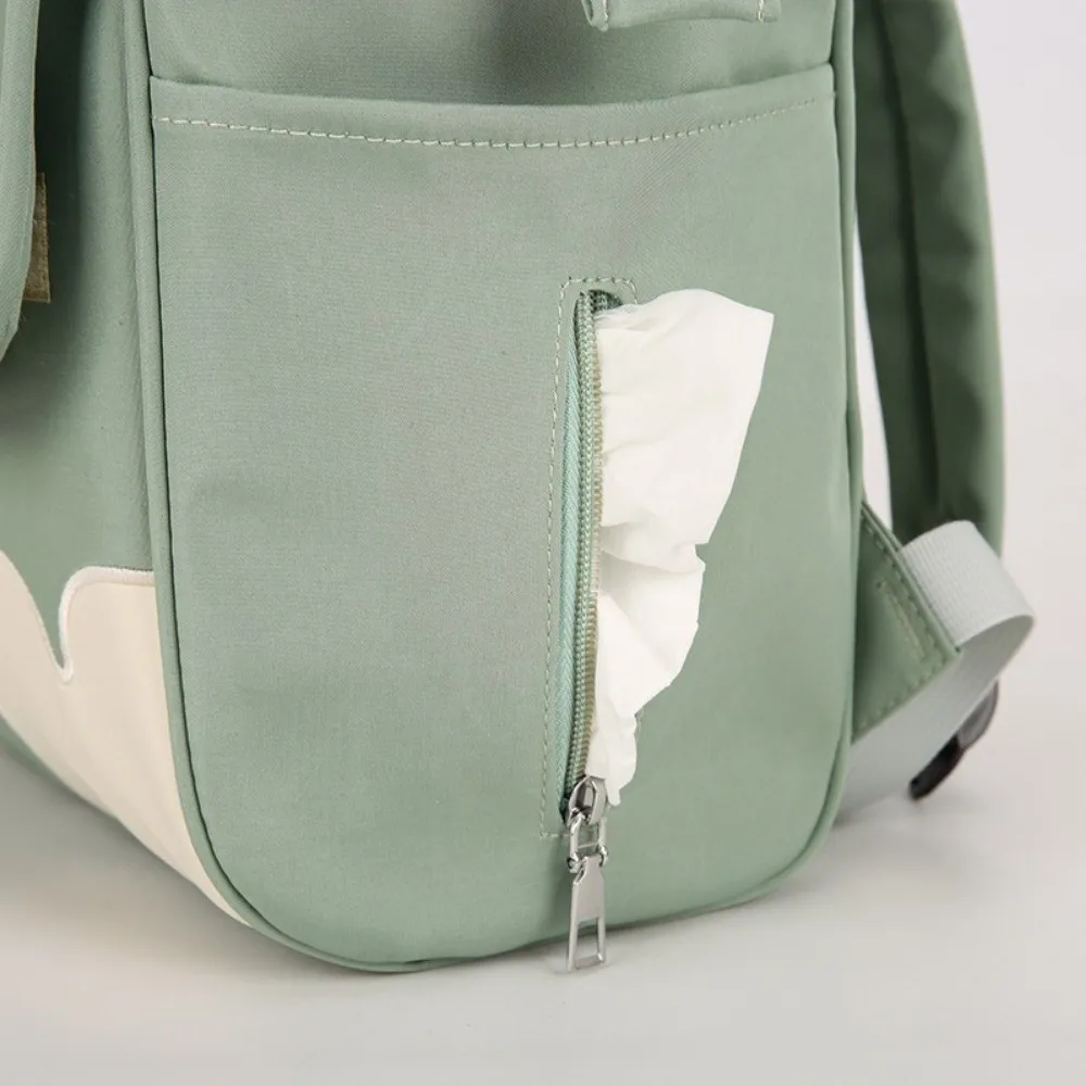 Portable Large Capacity Women's Backpack Lightweight Multi Pocket Baby Diaper Bag Wear-Resistant Waterproof Mommy Bag Teenage