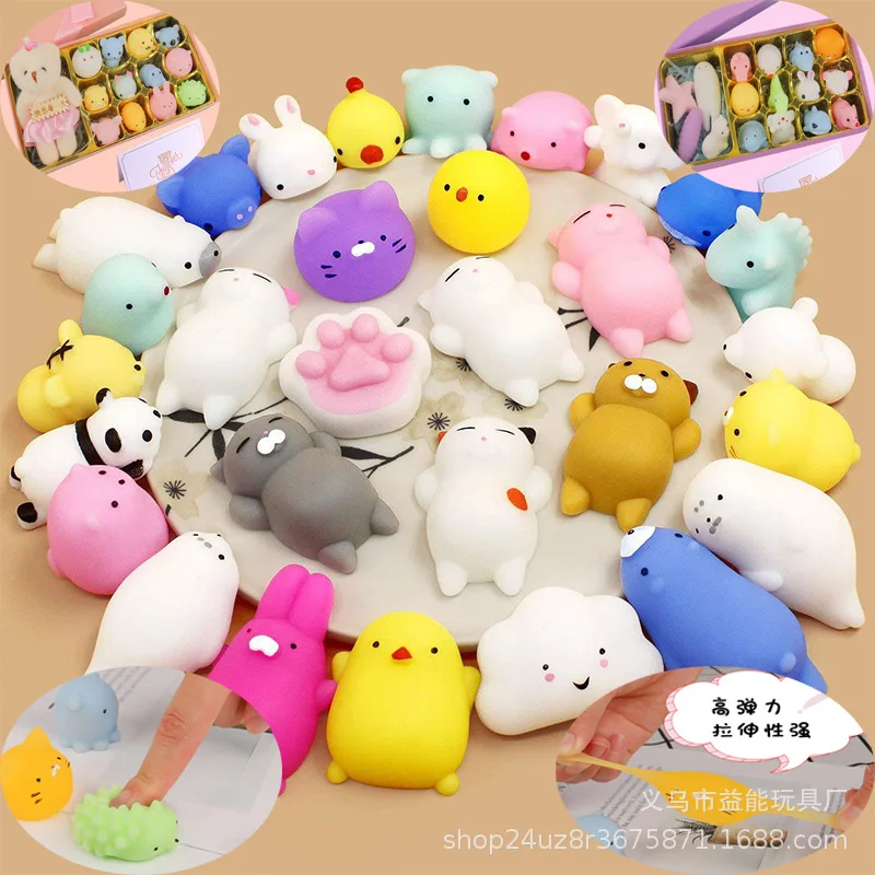 5-50Pcs Kawaii Squishies Mochi Anima Squishy Toys For Kids Antistress Ball Squeeze Party Favors Stress Relief Toys For Birthday