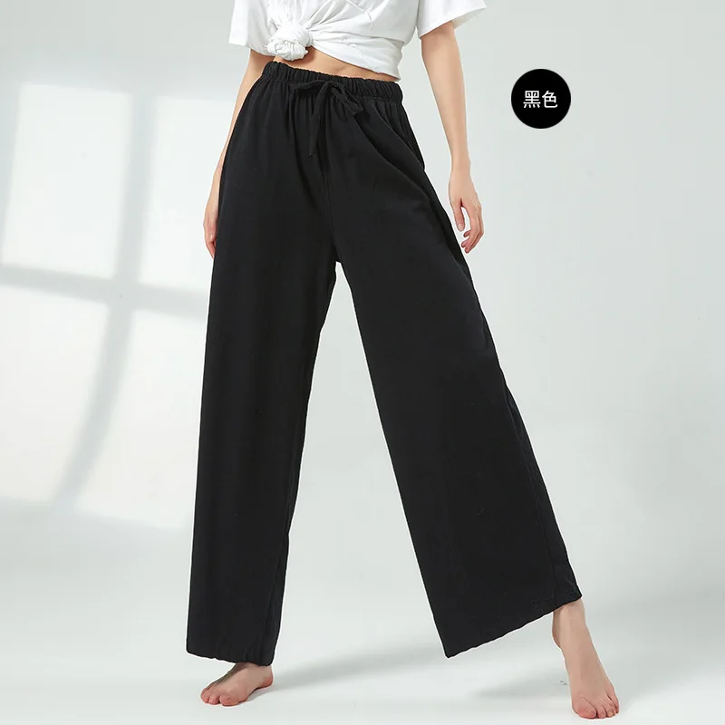 맞춤형 현대 재즈 댄스 바지 매일 연습 옷 느슨한 댄스 바지 남여 스트레이트 레그 와이드 레그 연습 의상