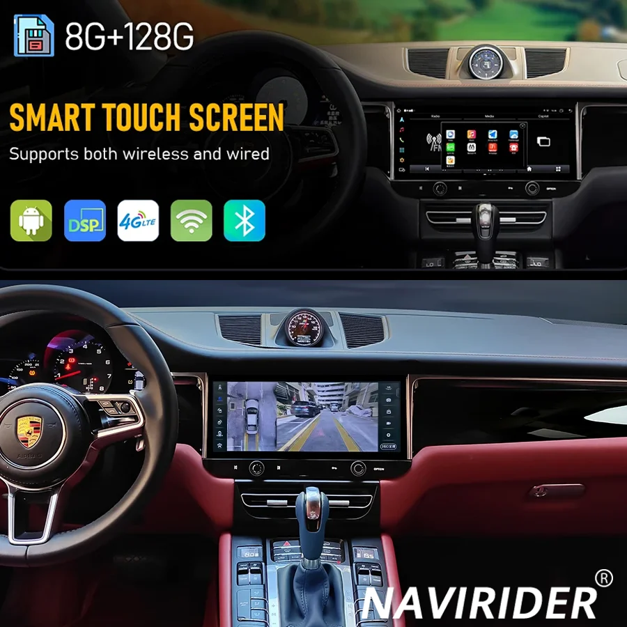 

12.3-дюймовый Android-экран для Porsche Macan 2010-2017, автомобильная магнитола с CarPlay, Auto, 4G, Wi-Fi, GPS-навигацией, стереосистемой, мультимедийным видеоплеером, HU