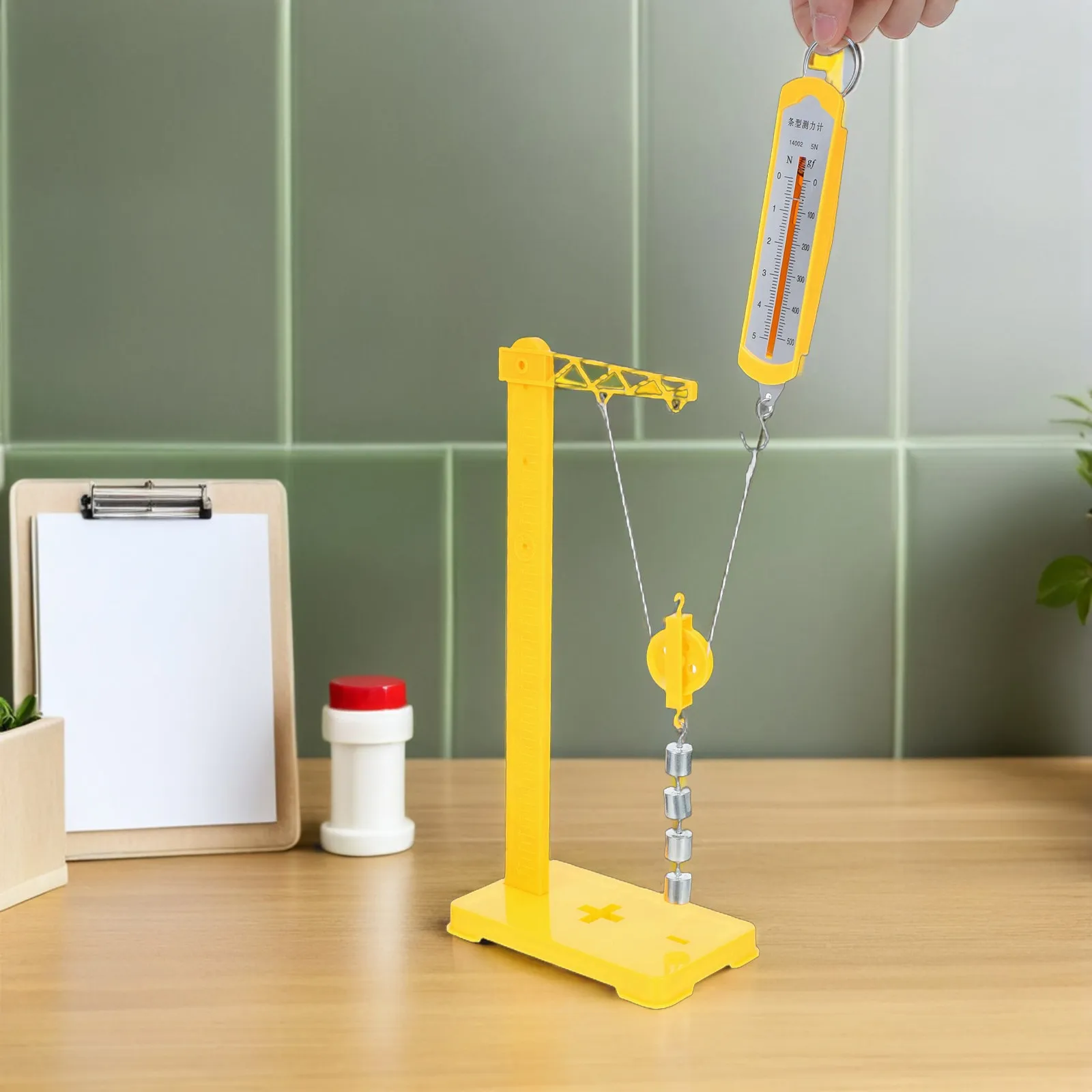 

Educational Pulley Mechanics Kit: Hands-on Physics Experiment Set for Classroom Use - Teaching Aid for Science