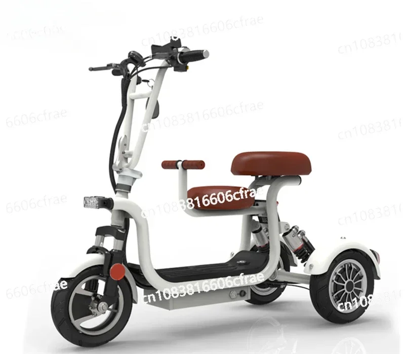 Parent-child Women's Electric Tricycle Mother and Child with Baby Scooter Home Pick-up Child Small Battery Car