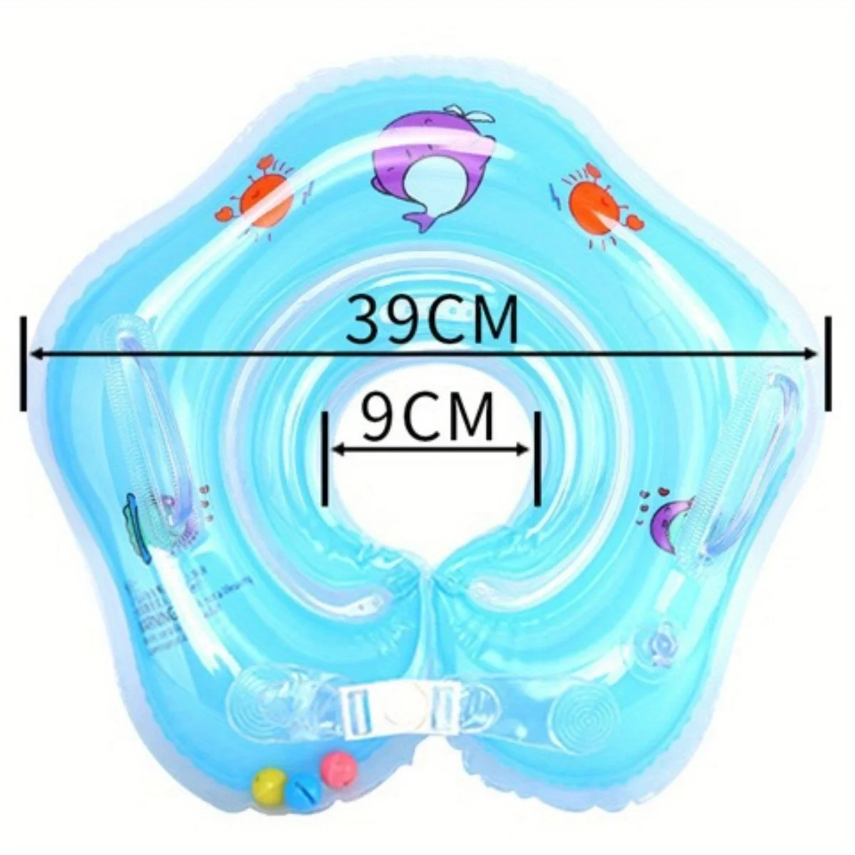 Baby Adjustable Swimming Ring Neck Ring Newborn Household Baby Bathing Ring 0-6 months Infants and toddlers