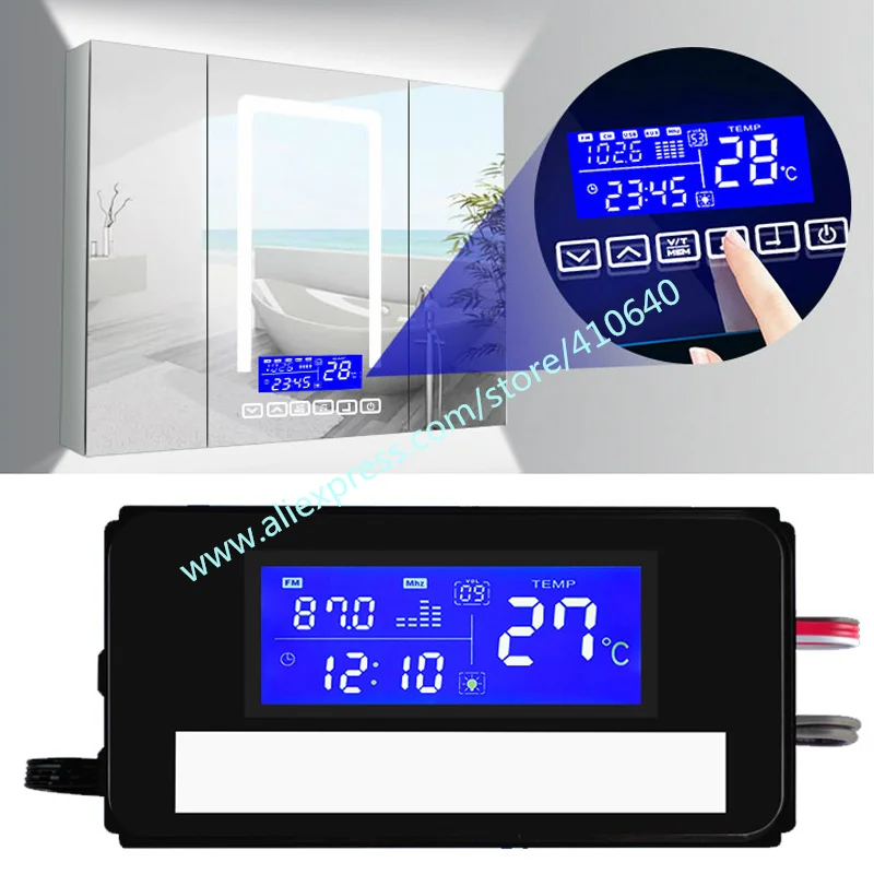 Genuine Trumsense 3 Sets Quantity Touch Switch Screen LED Switch Time Temperature Date Radio Bluetooth-compatiable for Washroom