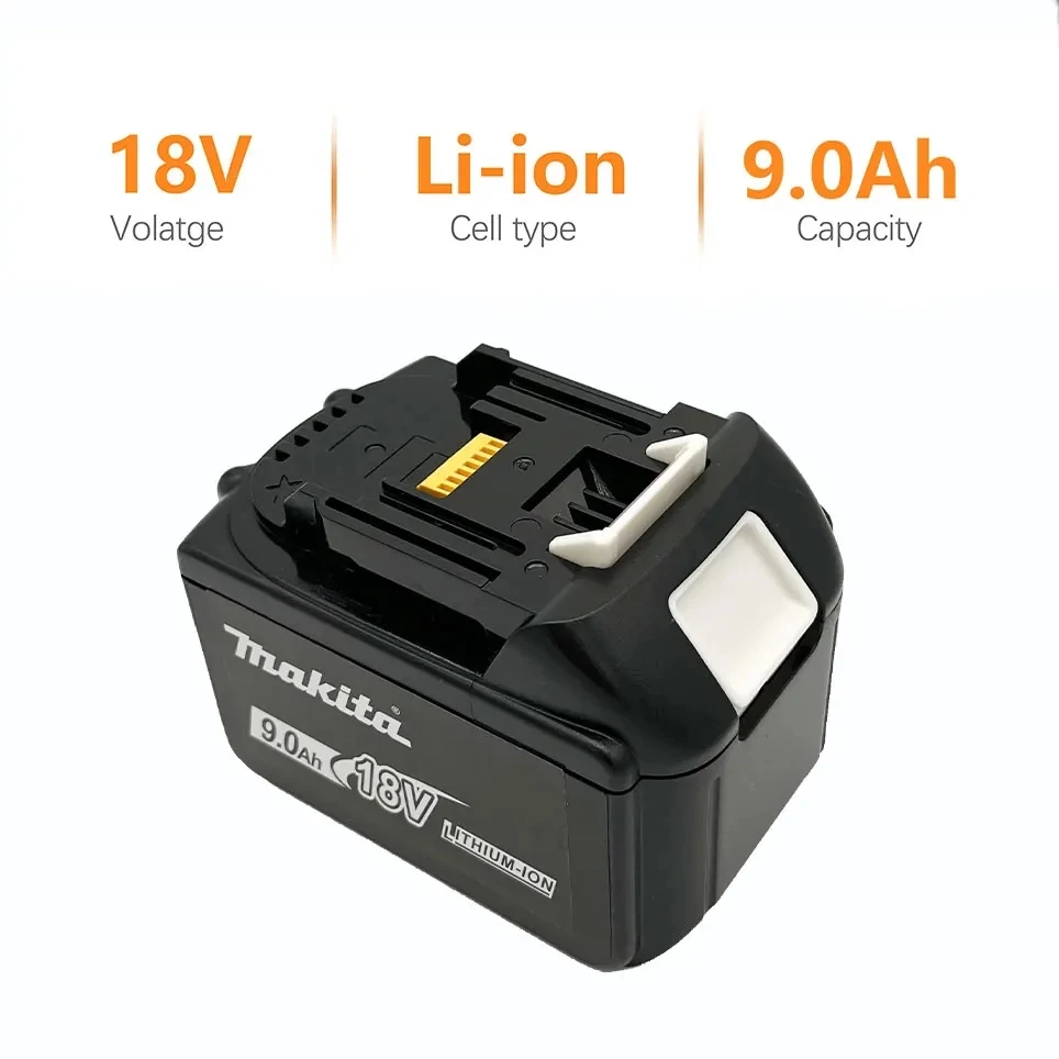 Makita-batería recargable de repuesto, indicador LED, 9,0 Ah, 18V, BL1830, BL1830B, BL1840, BL1840B, BL1850, BL1850B