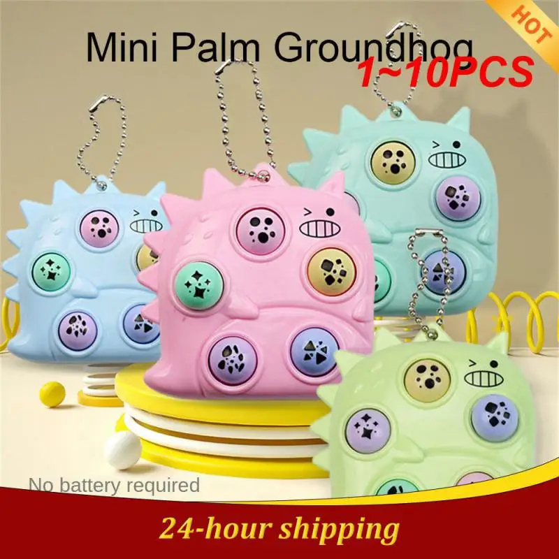 

1~10PCS Decompression Mini Handheld Keychain Parent-child Interactive Hamster Game Machine Hamster Unzip Toys