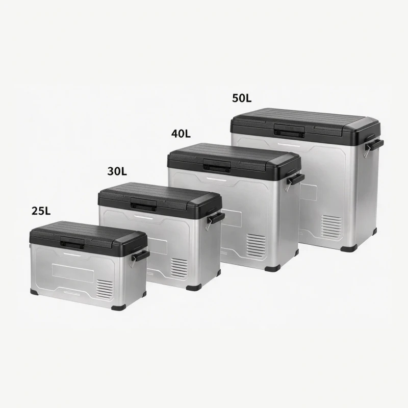 Premium 25L 50L Portable Metal Car Fridge Freezer Compressor Cooler 12V 24V Outdoor Road Trip SUV Camping Parts