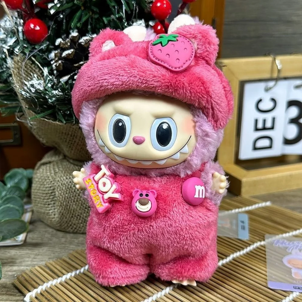 

17cm Labubu Clothes Lotso Bear Kawaii Mini V1 V2 Labubu Clothing Plush Doll Accessories Gift